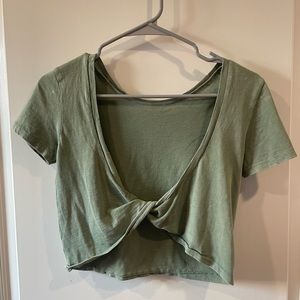 Aerie twist back crop top